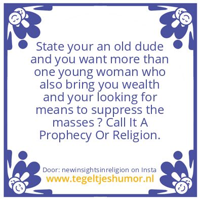 Tegeltje: State your an old dude …