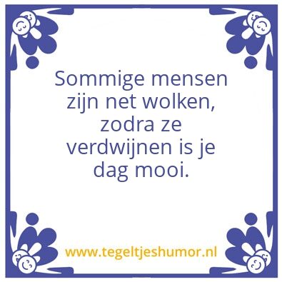 Tegeltje: Wolken