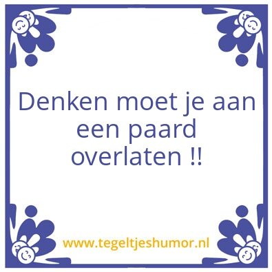 Tegeltje: Paard