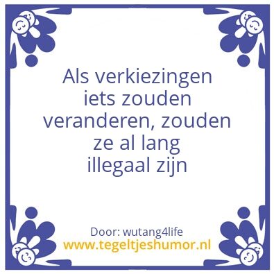 Tegeltje: verkiezingen