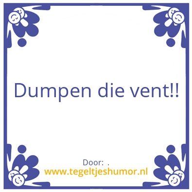 Tegeltje: .