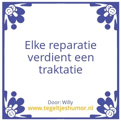 Tegeltje: Reparatie