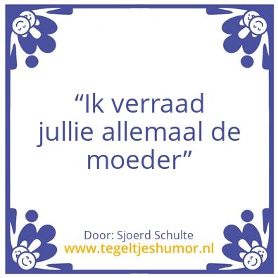 Tegeltje: Ouderavond
