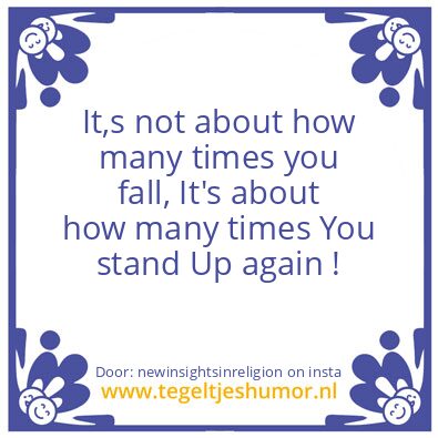 Tegeltje: Stand Up.