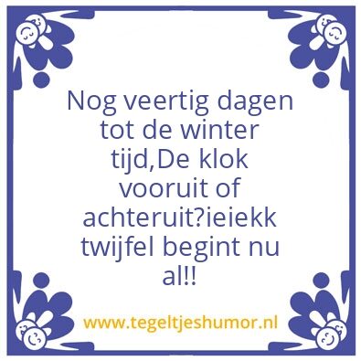 Tegeltje: winterstresss