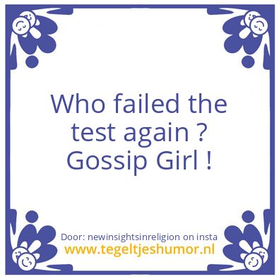 Tegeltje: Now You Know