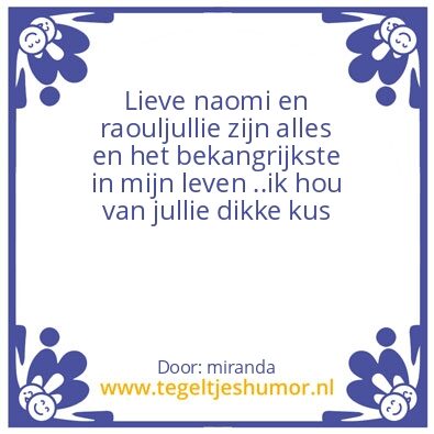 Tegeltje: miranda