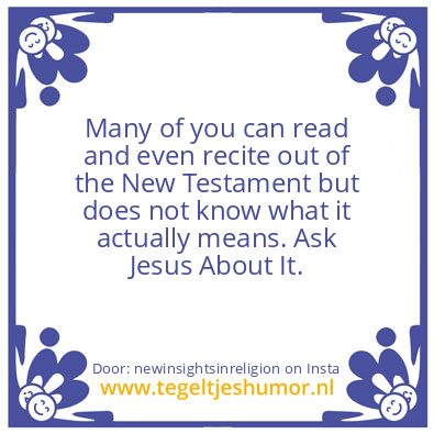 Tegeltje: the devil jaweh is a lier