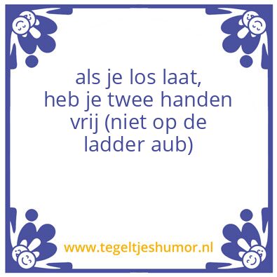 Tegeltje: los laten