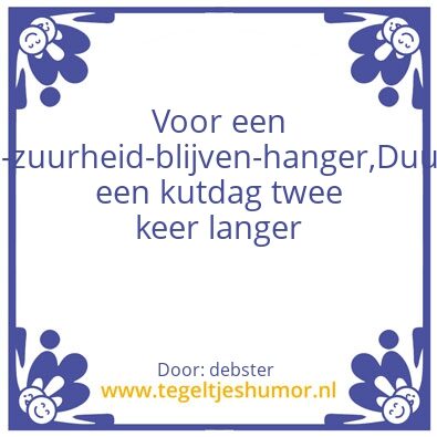 Tegeltje: Kutdag
