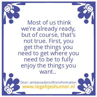 Tegeltje: There is a way out.