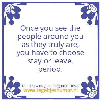 Tegeltje: Now you Know.