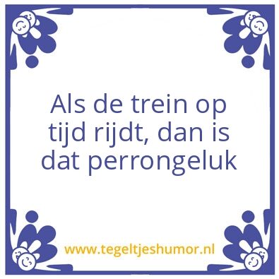 Tegeltje: Op tijd