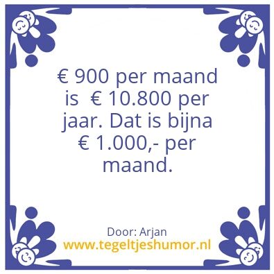 Tegeltje: rekenen