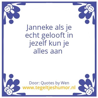 Tegeltje: Janneke
