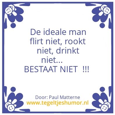 Tegeltje: De ideale man