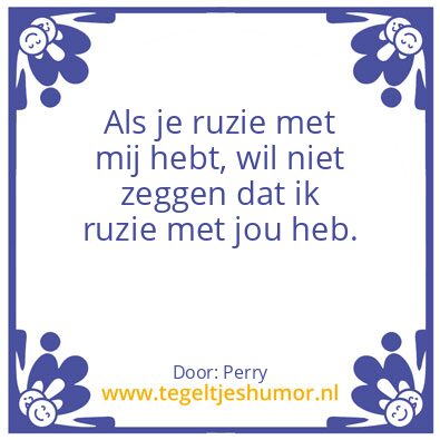 Tegeltje: Ruzie