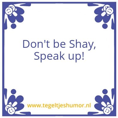 Tegeltje: Shay