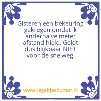 Tegeltje: Spreuk