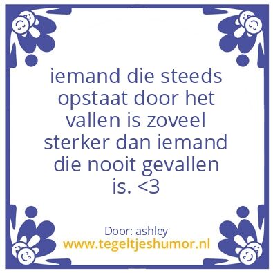 Tegeltje: opstaan