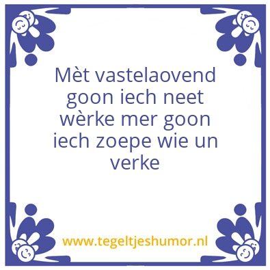 Tegeltje: Vastelaovend