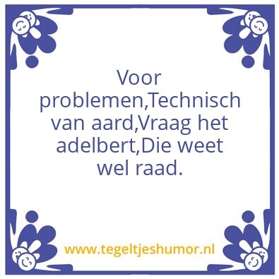 Tegeltje: Vragen
