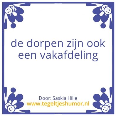 Tegeltje: vakafdeling