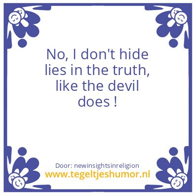 Tegeltje: lies