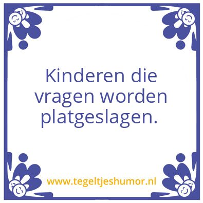 Tegeltje: Plat