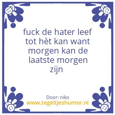 Tegeltje: niemand ziet je angst