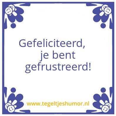 Tegeltje: Gefelicieerd