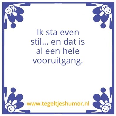 Tegeltje: Vooruitgang