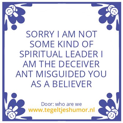 Tegeltje: Spiritual Beings