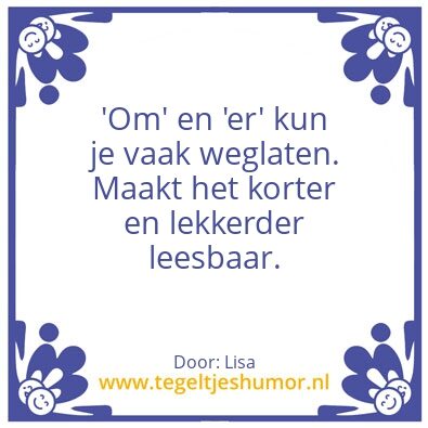 Tegeltje: om/er