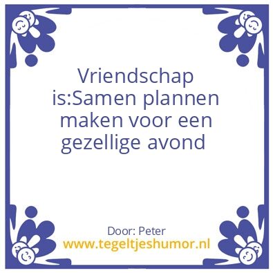 Tegeltje: Vriendschap