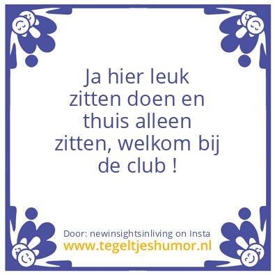 Tegeltje: WIM IS EENZAAM