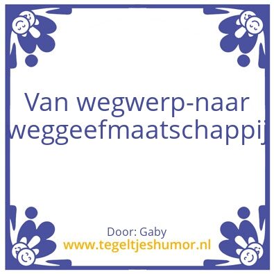 Tegeltje: nieuwe economie’