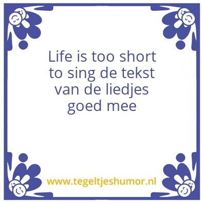 Tegeltje: songtekst