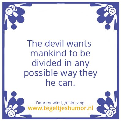 Tegeltje: We Are One.