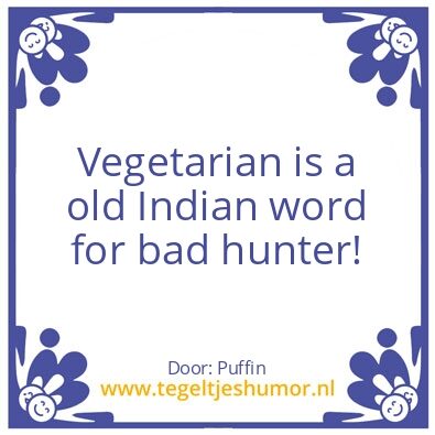 Tegeltje: Vegetarian