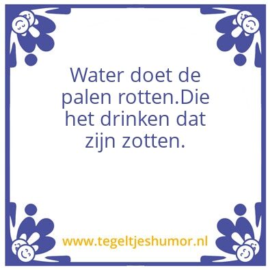 Tegeltje: Water