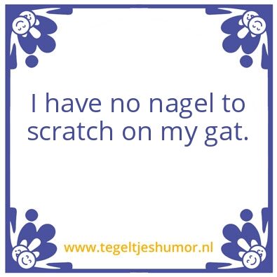 Tegeltje: Nagel