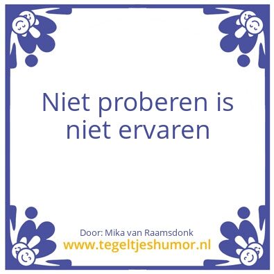 Tegeltje: Avontuurlijk