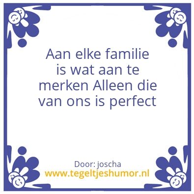 Tegeltje: familie