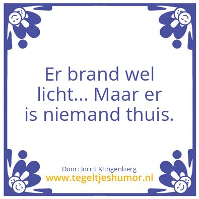 Tegeltje: Verstand…