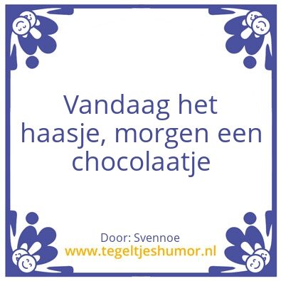 Tegeltje: Opgelicht