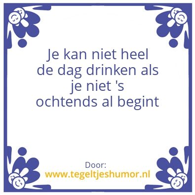 Tegeltje: Drinken