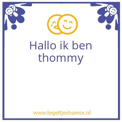 Tegeltje: Hallo