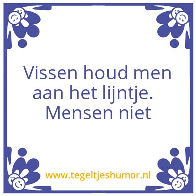 Tegeltje: Vissen