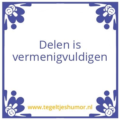 Tegeltje: Delen